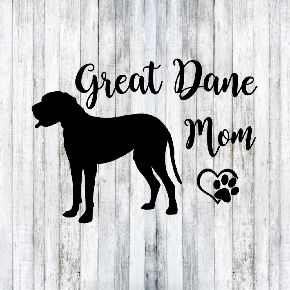 Great Dane Dog Mom Car Decal Sticker